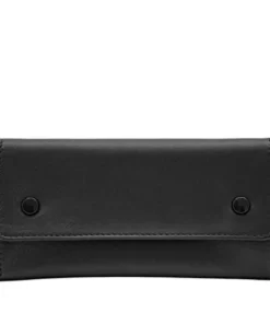 Tabak-Stellbeutel Wess Classic aus Nappaleder in schwarz – groß