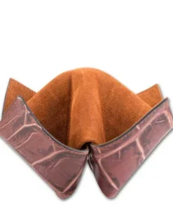 Pfeifenständer Savinelli Origami aus Rindleder Braun in Croco-Optik, 4er