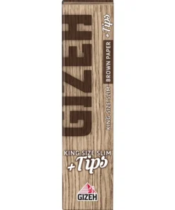 Gizeh Brown King Size Slim 34 Blatt + Tips