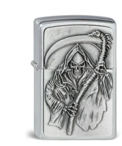 Zippo Chrom gebürstet Reapers Curse Emblem