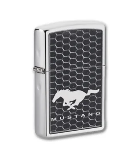 Zippo Chrom poliert Ford Mustang Logo