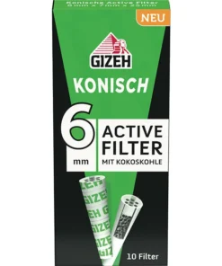 Gizeh Active Filter Konisch 6 mm 10 Stück