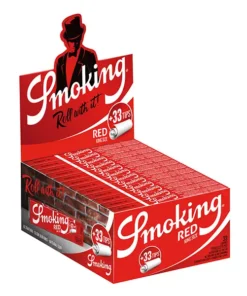 Smoking Blättchen Red King Size XL 24 x 33 Blatt Tips Box