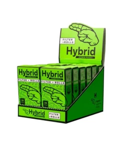 12 Stück Hybrid Supreme 33 Aktivkohlefilter + 4m Rollenpapier