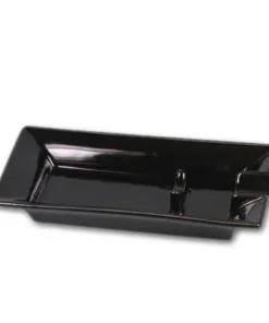 Zigarrenaschenbecher aus Keramik Schwarz – 18,3×9,2cm