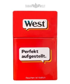 West Zigarettenbox aus Metall Rot