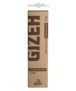 Gizeh Blättchen Unbleached King Size Slim Tips 34 Blatt