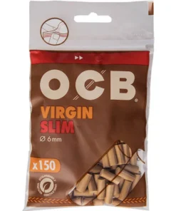OCB Unbleached Slim Virgin Filter 6 mm 150 Stück