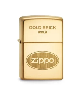 Zippo Messing poliert Gold Brick 999.9