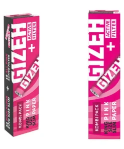 Gizeh All Pink King Size Slim 34 Blatt + Active Filter