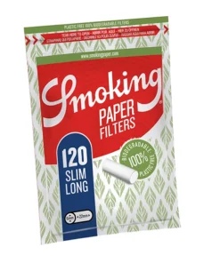 Smoking Slim Long Paper Filter Plastikfrei 22 x 6 mm Beutel