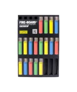 FIRE-BOARD® – Display for 24 Clipper-Feuerzeuge