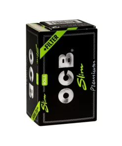 5 Stück OCB Rolls Schwarz Premium Slim + Tips 4 Meter