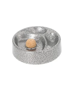 Angelo Pfeifenascher Metall schwarz Crackle, 2 Ablagen, Ø 16cm, einzeln