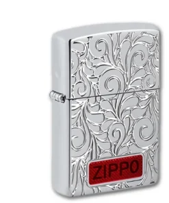 Zippo Chrom poliert Armor Swirl Pattern