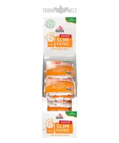 Gizeh Slim Papierfilter 20er Box 120 x 6 mm