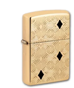 Zippo Messing poliert Armor Geometric Design