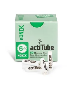 actiTube Aktivkohlefilter 6mm EXTRA SLIM Konik; 50er Pack