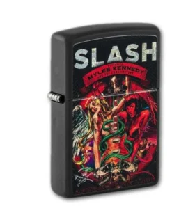 Zippo Schwarz matt Slash Design