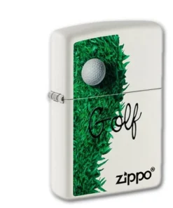 Zippo Weiß matt Golf Design