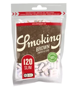 Smoking Brown Slim Filter Ungebleicht 15 x 6 mm Beutel