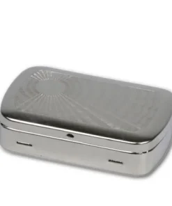 Tabakdose Cool aus Metall vernickelt mit Clip
