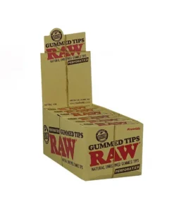 24 Stück RAW – Filter Tips (ungebleicht) gummiert 33 Blatt