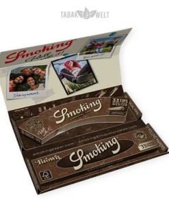 Smoking Blättchen Brown Luxury Rolling Kit King Size 33 Blatt Tips