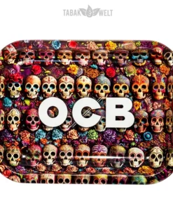 OCB Tray Totenkopf mit Deckel 19 x 14 cm