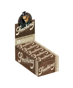 25 Stück Smoking King Size Brown Luxury Rolling Kit 33 Blatt + 33 Conical Tips