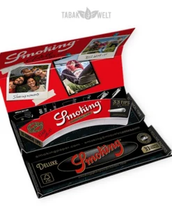 Smoking Blättchen Deluxe Luxury Rolling Kit King Size 33 Blatt Tips