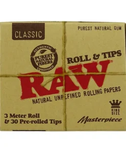 RAW Rolls + Prerolled Tips Masterpiece, 3 Meter + Filter Tips
