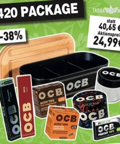 OCB Rolling Box Schwarz – Drehbox mit Zubehör Set