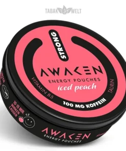 Awaken Iced Peach Energy Pouches