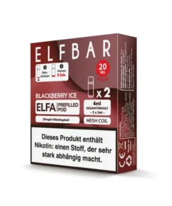 ELFBAR ELFA Prefilled Pod – Blackberry Ice (Brombeere, Eis) – 20mg – 2er Set
