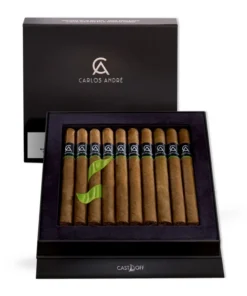 Carlos André »Cast Off« Corona Larga Black, 10er