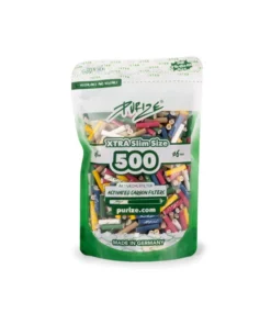 PURIZE Doypack Multicolor, 500er-Pack, Xtra Slim Size Ø 6mm, Aktivkohlefilter