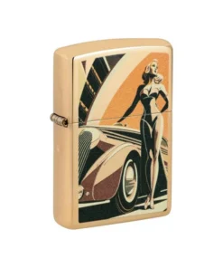 Zippo Feuerzeug – Vintage Car and Woman Design