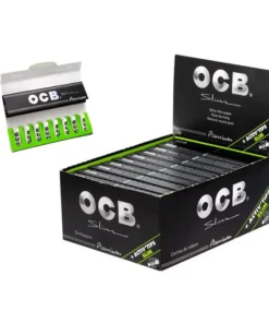 20 Stück OCB „Limited Edition“ ungebleicht; Activ Tips Slim; Ø 7mm, Aktivkohlefilter; 32 Blatt & 8 Tips