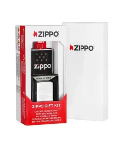 Geschenkebox inkl. 1 Zippo Chrome Gebürstet & 1 Zippo Benzin 125 ml