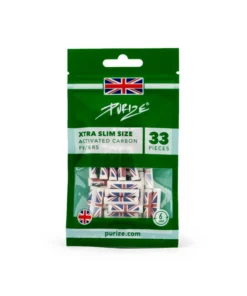 PURIZE UK, 33er Pack., Xtra Slim Size 5,9mm, Aktivkohlefilter