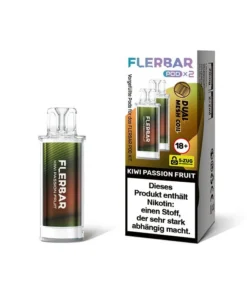 Flerbar Pods – Kiwi Passion Fruit (Kiwi, Passionsfrucht) – 20mg – 2er Set