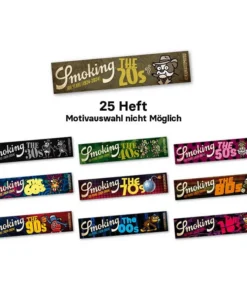 25 Stück Smoking King Size Kukuxumusu 100th Anniversary, 33 Blatt