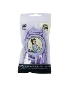PURIZE Blazy Susan Purple, 50er Pack., Xtra Slim Size Ø 5,9mm, Aktivkohlefilter