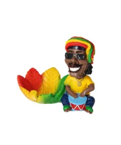 Aschenbecher „Polyresin Rasta Wackelkopf“; 9 x 14 cm; Höhe 11 cm