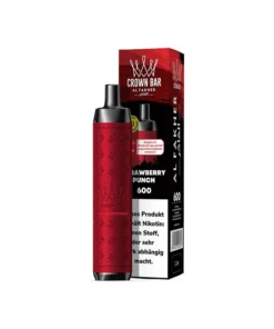 Al Fakher Crown Bar 600 – Strawberry Punch (Erdbeere) – E-Shisha – 20 mg – 600 Züge