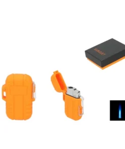 Zigarrenfeuerzeug „Eurojet“orange gummiert, Jet-Flame