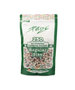 PURIZE, Regular Size 9mm – All Color, 250 Filters, Aktivkohlefilter
