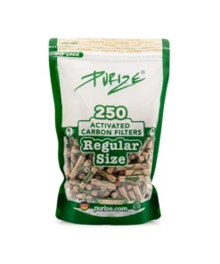 PURIZE, Regular Size 9mm – Organic, 250 Filters, Aktivkohlefilter