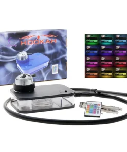 Hookah „Shisha Mini To Go“ schwarz; Multicolor LED; 1 Schlauch, 22 x 15,5 x 5,5 cm